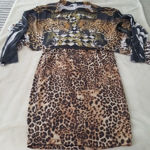 NWT Rebdolls Leopard 2 piece outfit sz 1X